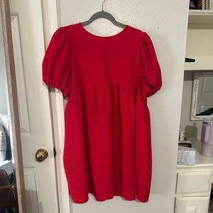 Red babydoll dress